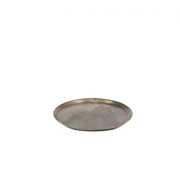 Round platter – aluminium – antique nickel – Ø 44x2cm